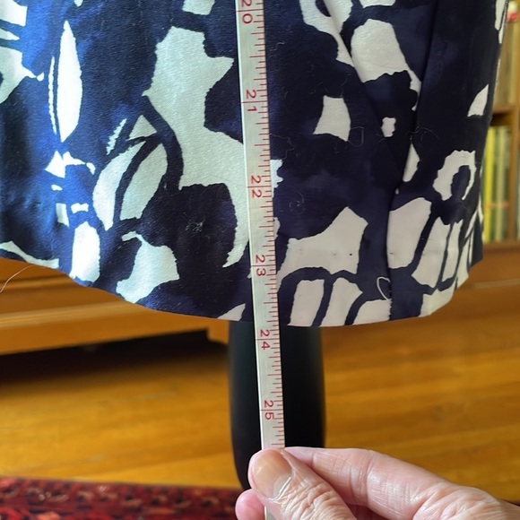 Anthropologie Eva Franco Pencil Skirt Statement Bow Blue/White NWT Offer Welcome - Picture 9 of 11